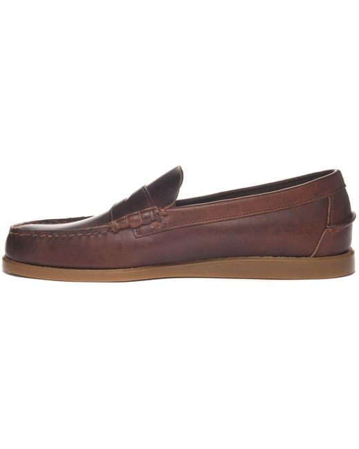 Dolphin Waxed di Sebago in Brown da Uomo