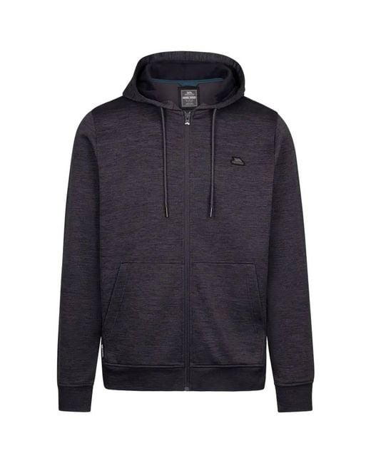 Trespass Blue Fewston Full Zip Hoodie (Dark Flint Marl) for men
