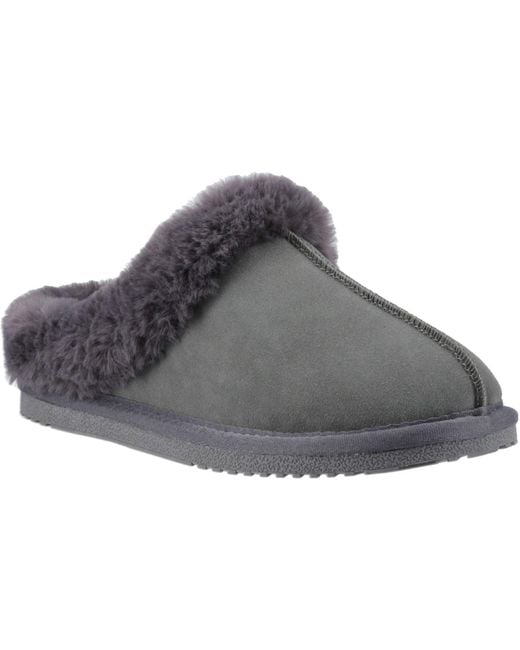 Hush Puppies Gray Amara Suede Slippers