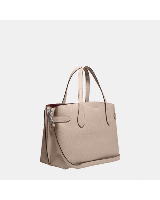 COACH Natural Leather Hanna Carryall Bag