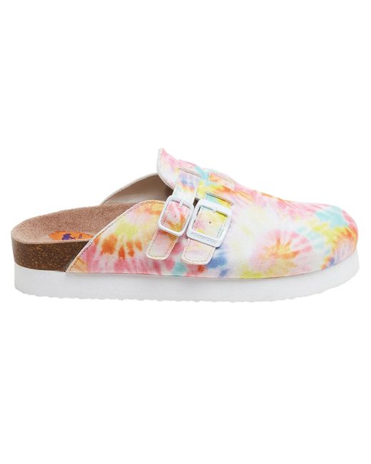 Rocket Dog Multicolor Ladies Abelplus Tucker Tie Dye Mules (Pastel/Multicoloured)
