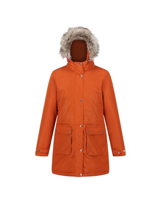 Regatta Orange Ladies Voltera Heated Waterproof Jacket (Burnt Copper)