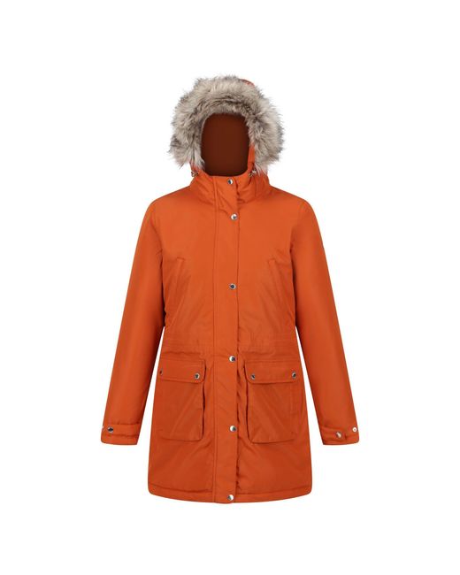 Regatta Orange Ladies Voltera Heated Waterproof Jacket (Burnt Copper)