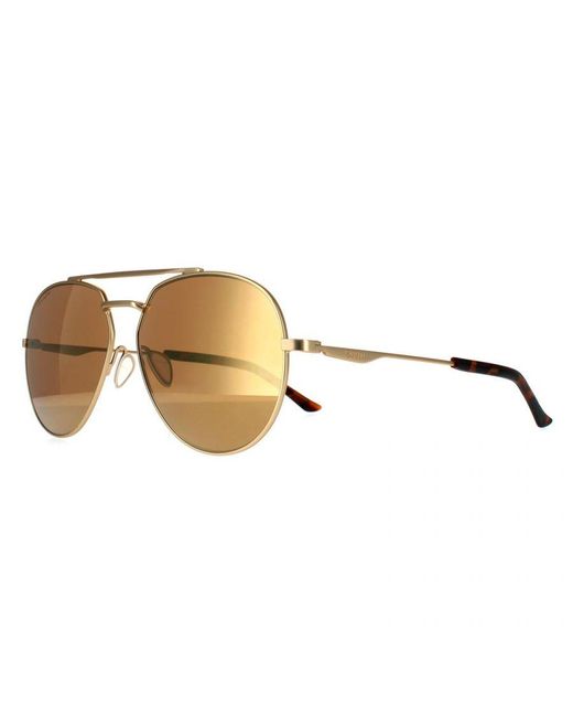 Smith Brown Aviator Mirror Chromapop Sunglasses Metal for men