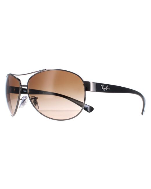 Ray-Ban Brown Sunglasses 3386 004/13 Gunmetal Gradient 63Mm for men