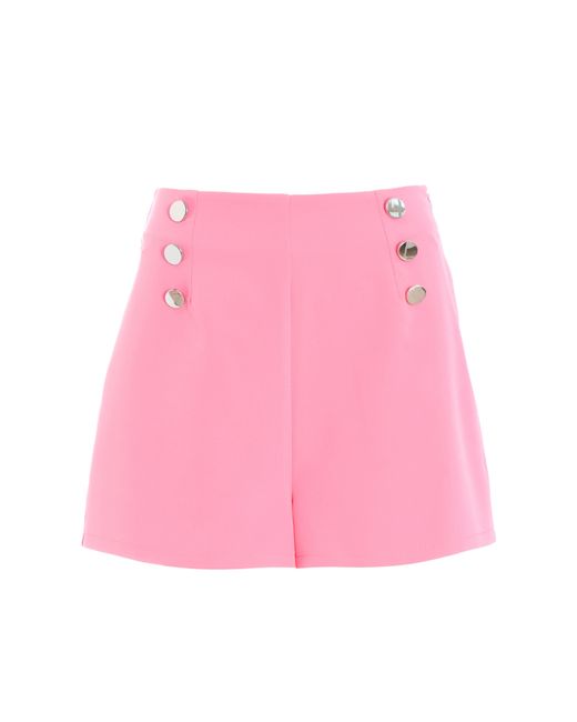 Quiz Pink Button Tailored Shorts