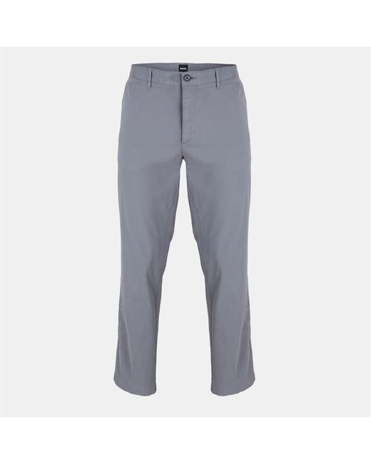 Boss Blue Crigan3 D Solid Patterned Chinos for men
