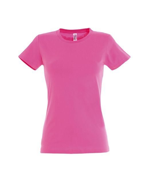 Sol's Pink Ladies Imperial Heavy Short Sleeve T-Shirt (Orchid) Cotton