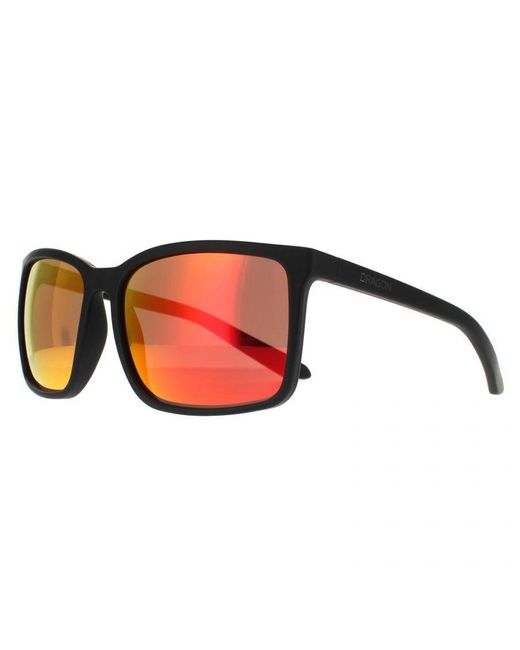 Dragon Red Square Matte Ionized Sunglasses for men