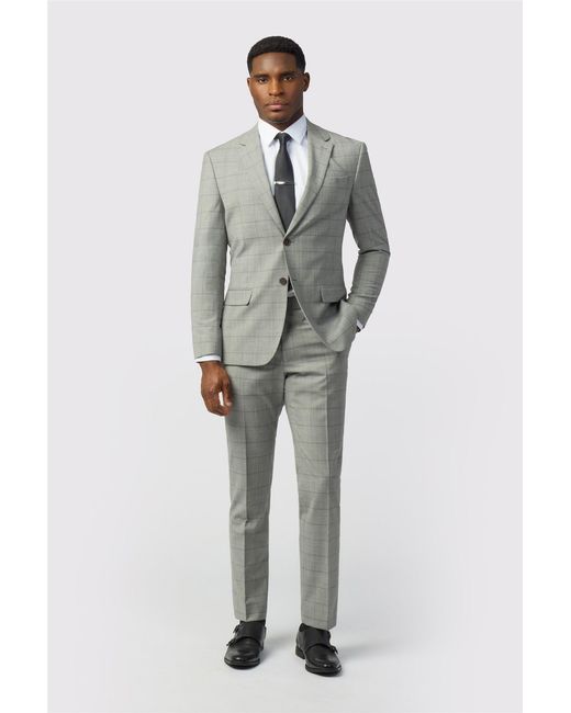 Ted Baker Gray Single Breasted Two Button Slim Fit Suit Jacket for men