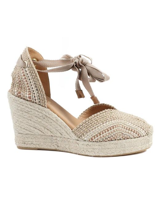 Jones Bootmaker Metallic Alyssa Wedge Espadrille Sandals
