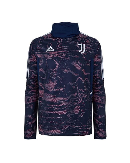 Adidas Blue Turtleneck Athletic Sweatshirt for men