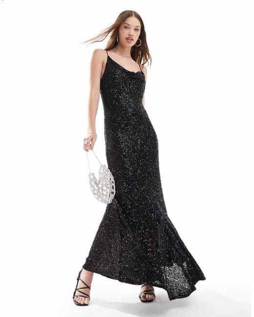 Never Fully Dressed Black Mya Embellished Midaxi Dress