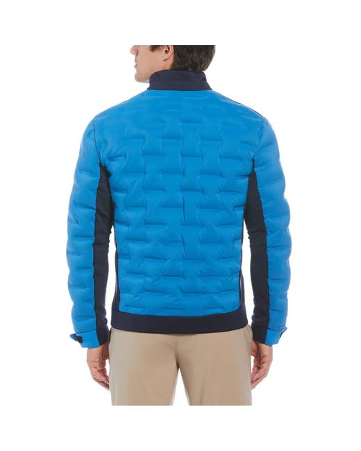 Original Penguin Blue Lsflzp Mock Neck Performance Jacket for men