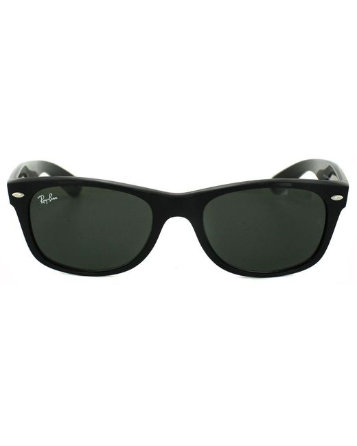 Ray-Ban Black Sunglasses New Wayfarer 2132 901L G-15 55Mm