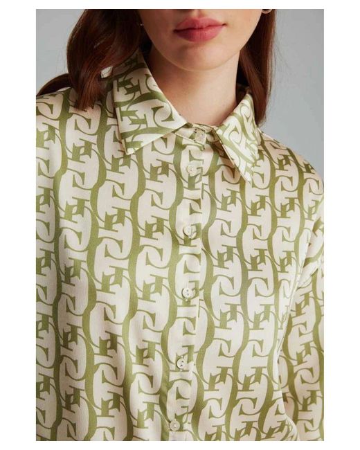 GUSTO Green Monogram Printed Shirt