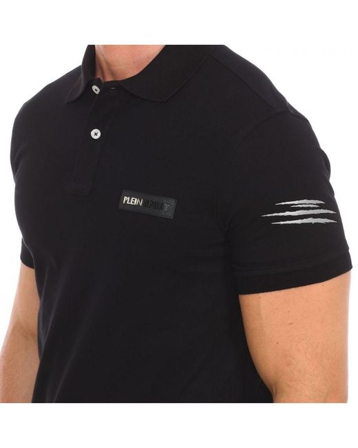 Philipp Plein Black Pips507 Short-Sleeved Polo Shirt for men