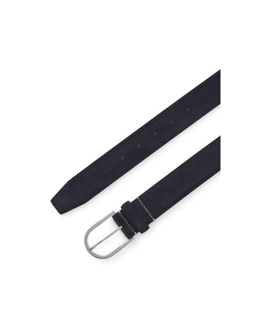 Boss Blue Accessories 35Mm Pin Buckle Leather Belt for men