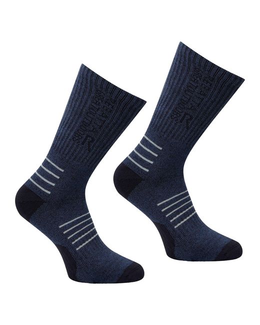 Regatta Blue Bamboo Crew Socks /Dark Steel) for men