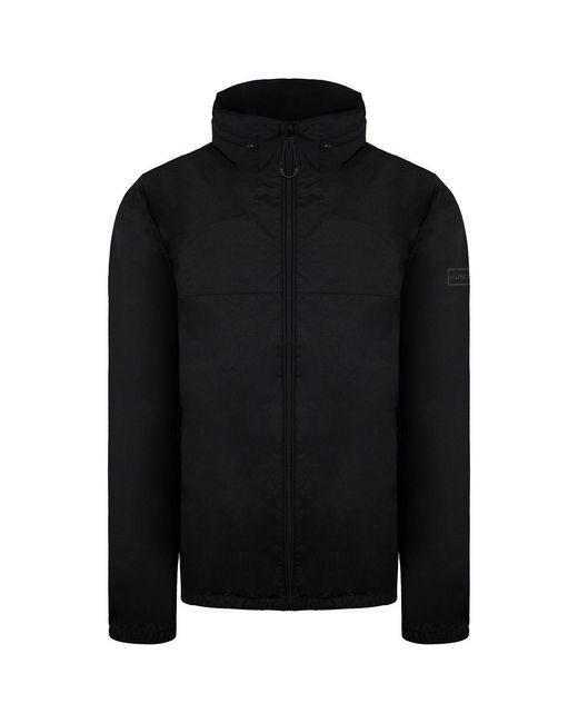 Hunter Black Travel Recycled Nylon Shell Jacket for men