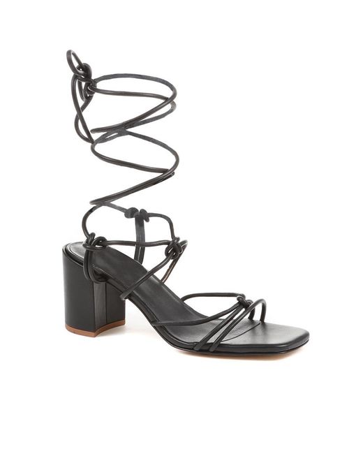 Jones Bootmaker Black Liezel Gladiator Roped Heels