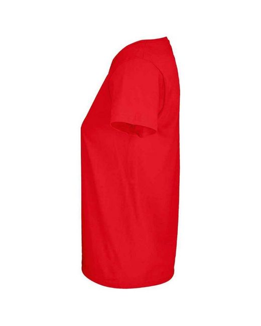 Sol's Red Ladies Pioneer Organic T-Shirt (Bright) Cotton