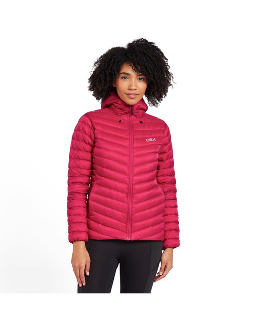 OEX Kintra Water Repellent Insulated Down Jacket With Adjustable Hood in Red Lyst UK