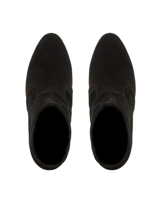 Dune Black Ladies Optical Stretch Sock Ankle Boots