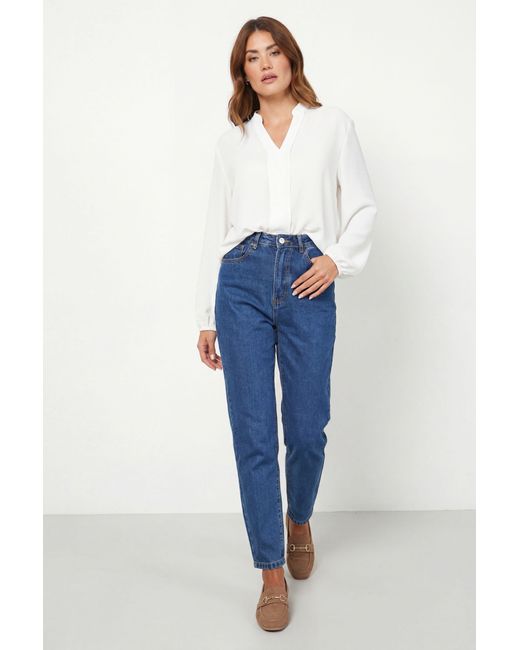 Wallis Blue Erin Faux Suede Snaffle Detail Flat Loafers