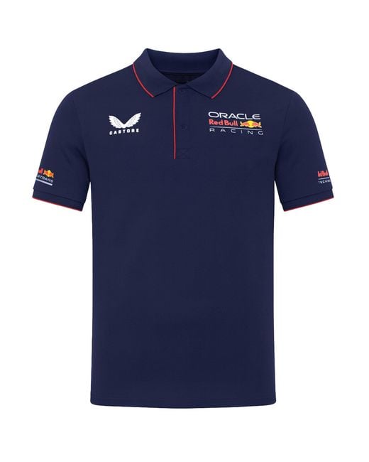 Castore Blue Bull Racing Factory Polo Shirt Cotton for men