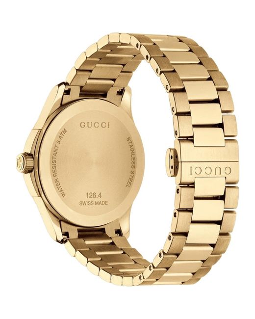 Gucci G-Timeless Ya126461 Horloge Met Geelgouden Wijzerplaat in het Metallic voor heren