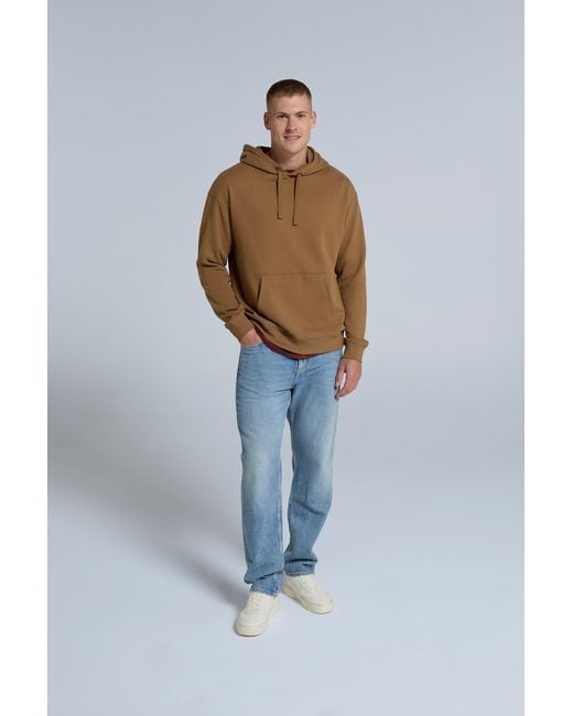 Mountain Warehouse Blue 'Icon' Logo Drop Shoulder Hoodie With Kangaroo Pocket Warm Sweatshirt Cotton for men
