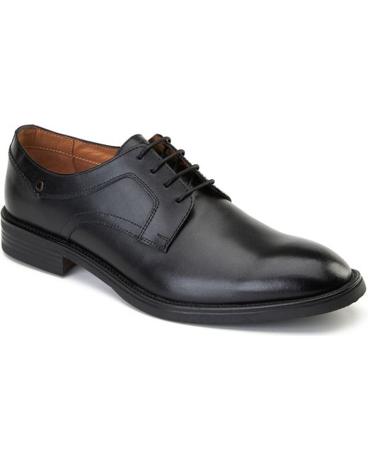 Base London Black Sleeve Leather Lace-Up Shoes for men