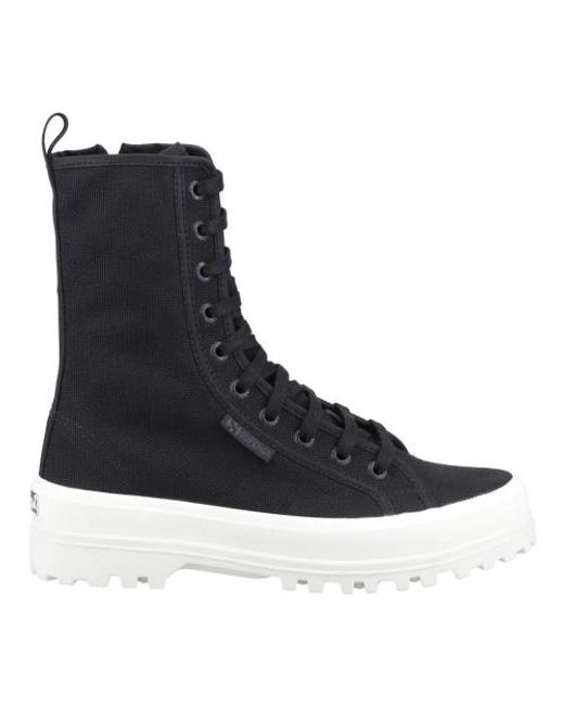 Superga Blue Ladies 2641 Alpina High-Top Ankle Boots