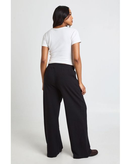 Boohoo White Maternity Basic Rib Straight Leg Trouser