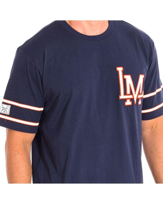 La Martina Blue Short Sleeve T-Shirt Tmr316-Js206 for men