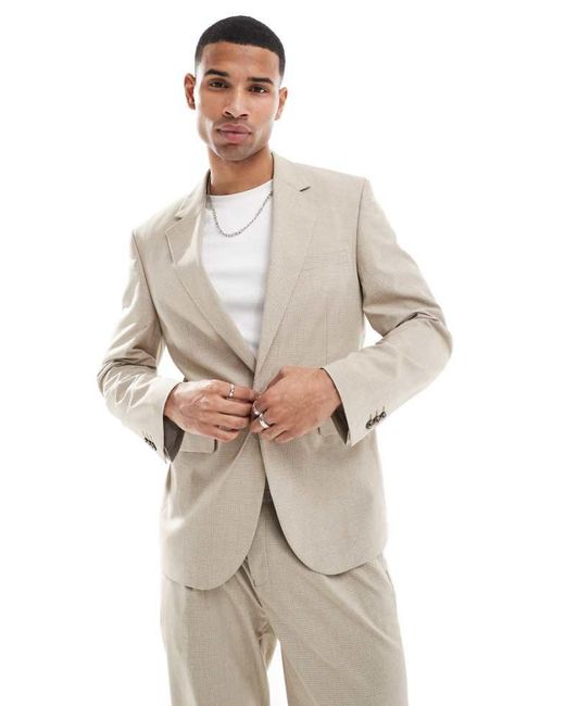 ASOS Natural Slim Fit Suit Jacket for men