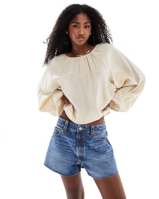 ASOS Blue Denim Relaxed Short