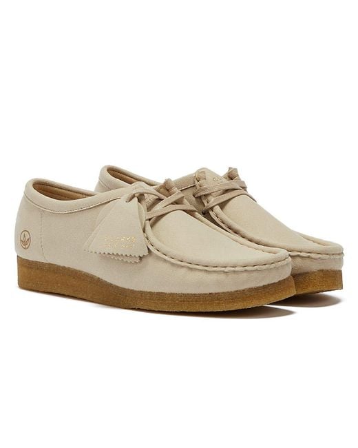 Clarks White Originals Wallabee Vegan Shoes