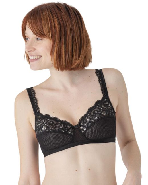 Maison Lejaby Black Gaby Soft-Cup Support Bra