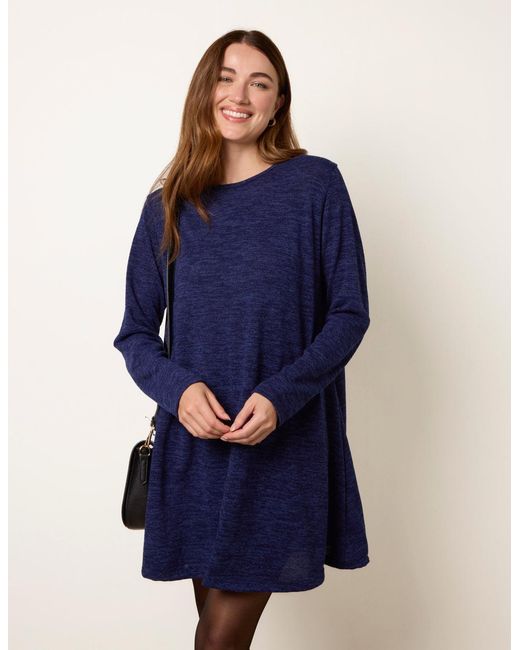 Blue Vanilla Blue Cut And Sew Knitted Swing Dress