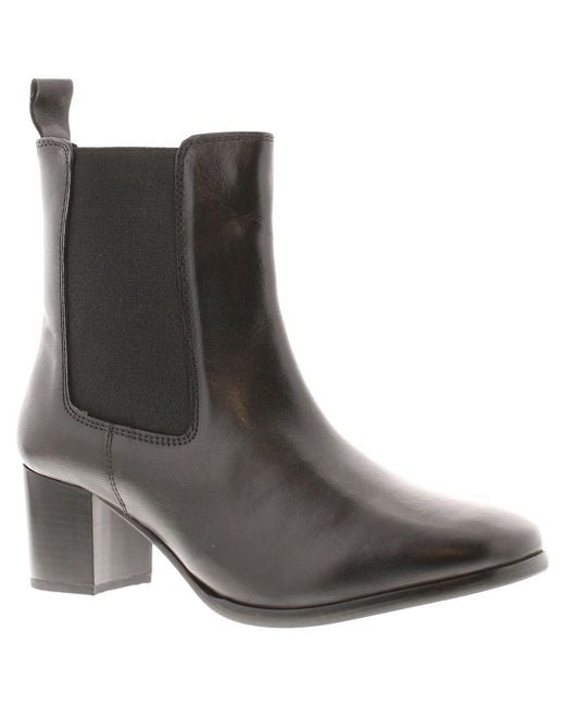 Boots Ankle Glide Zip Black Leather