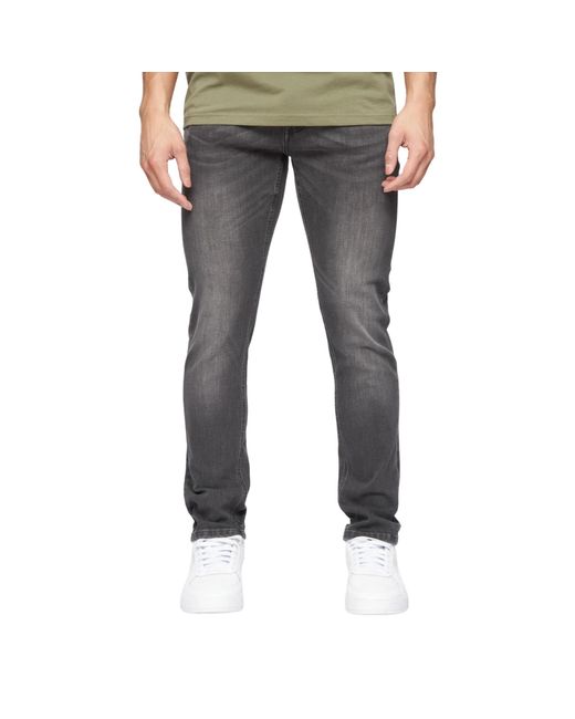 Crosshatch Barbeck Slim Jeans (grijs Wasgoed) in het Black voor heren
