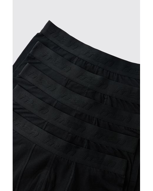 BoohooMAN Black 5 Pack Sport Boxers Cotton for men