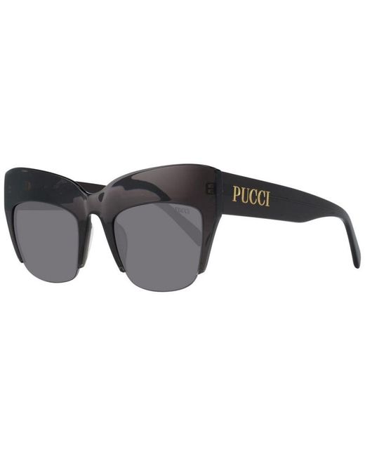Emilio Pucci Black Plastic Butterfly Sunglasses