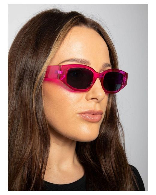 SVNX Purple Angular Sunglasses