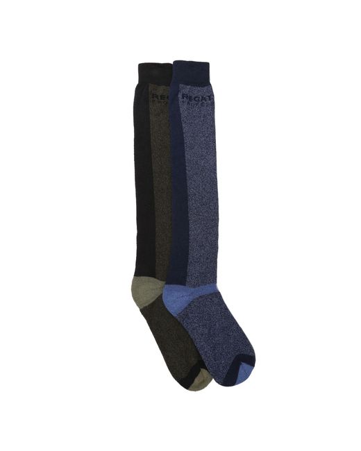Regatta Blue Pro Assorted Designs Boot Socks Set (Pack Of 2) for men