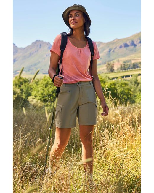 Mountain Warehouse Yellow 'Monte' Cargo Shorts Quick Dry Sun Protection Bottoms Polyamide