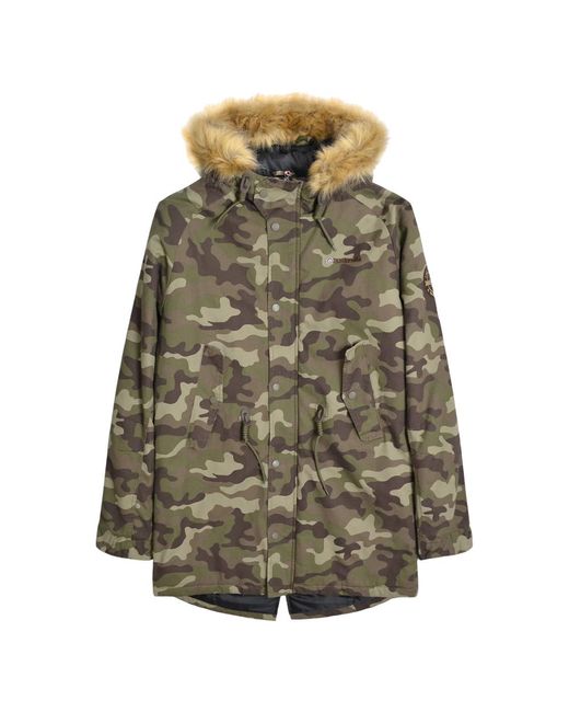 Lambretta Green Camouflage Parka for men