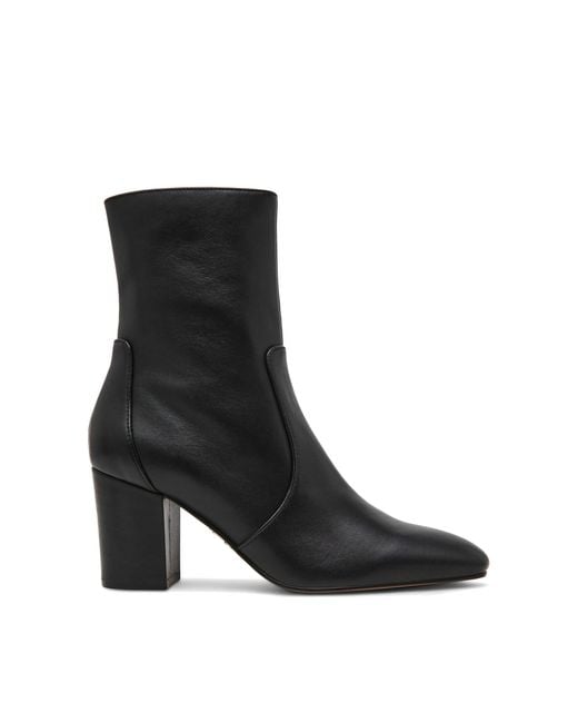 Steve Madden Black Leather Crossbar 017 Boots